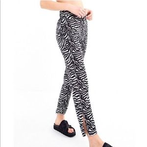 BDG Zebra Ankle Split Pants